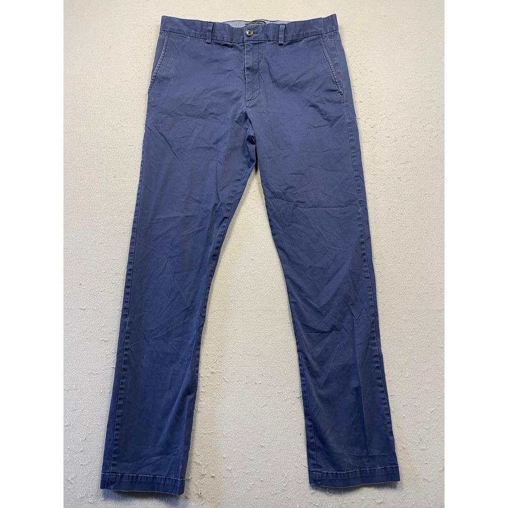 Banana Republic Fulton Skinny Chino Cotton Navy Blue 35x34 Mens